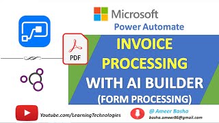 Microsoft Power Automate Tutorials || Module 21 : Invoice process With AI Builder ( Form Processing)