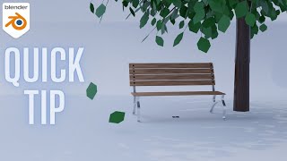 blender how to make street bench ll quick tip