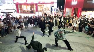 MONDAY. AQA. DYNAMIC FANTASTIC PERFORMANCE. HONGDAE STREET.