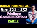 Sections 121 to 132 of evidence explained with case laws |  Privilege communications in evidence