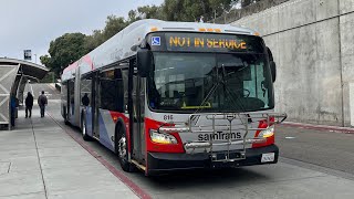 ⁴ᴷ⁶⁰ Loud Transmission | SamTrans 2019 New Flyer XD60 #816 on Route ECR