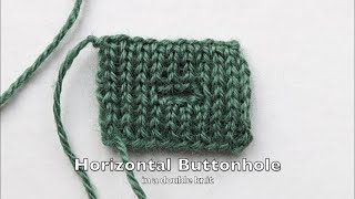 Horizontal Buttonhole in Double Knitting