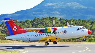 DAT ATR-42 | Start-up and Takeoff | Stord airport, june 2021