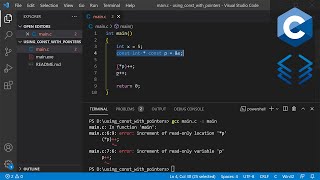 "const" with Pointers in C Explained