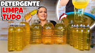 COM 250 GRAMAS DE SODA FIZ MAIS DE 30 LITROS DO FAMOSO DETERGENTE CASEIRO DESENGRAXANTE LIMPA TUDO😱