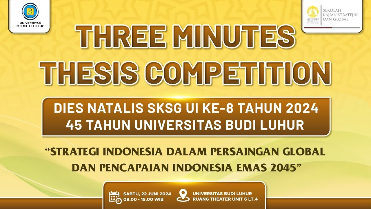 Three Minutes Thesis Competition Youtube