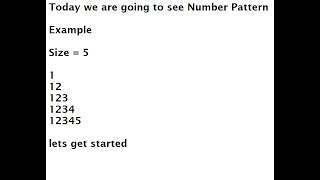 Basic Number Pattern in Java Program Code Available Triangle Pattern