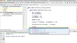 3. Variables, Literals and Constants in Java