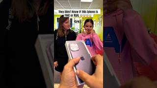She Got SCAMMED with FAKE iPhone 😱 #shorts #moneytalkswireless #iphone16promax #apple #fyp