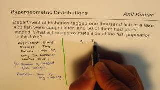 Expected Value in Hypergeometric Distribution for Fish Tag Population