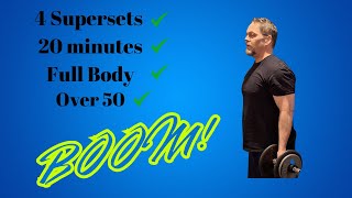 Full Body 20-Minute Superset Dumbbell Workout at Home for Over 50