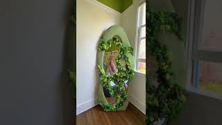 relaxing forest themed bedroom project from the very beginning 💚 #shorts