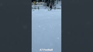 Football shot in snowfall #shorts #football #foryou #snowfall #youtubeshorts #viralshorts #viral