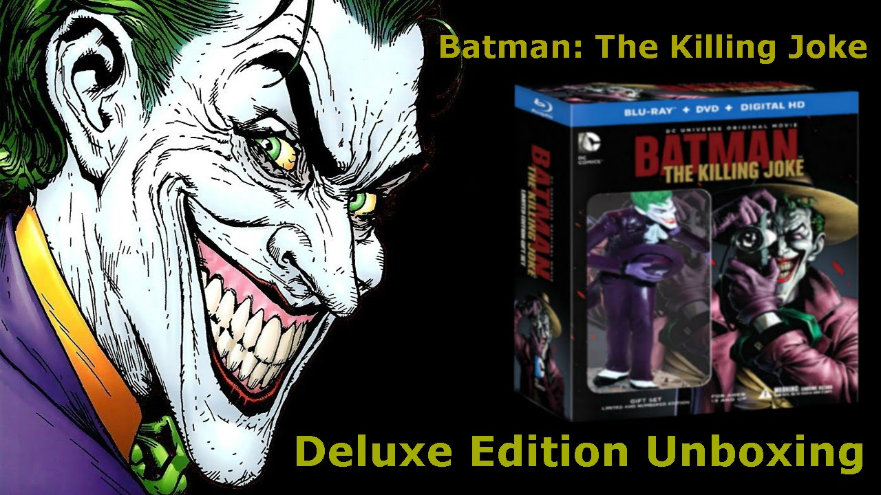 Batman: The Killing Joke Deluxe Edition Unboxing (Blu-ray/DVD/UV) - YouTube