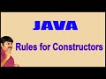 Java Constructors || Rules for Constructors || by Durga Sir