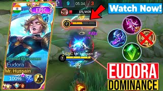 SHOCKING BURST DAMAGE! Eudora Best Build For Dominating Every Match | Mlbb