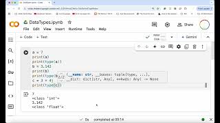 Python Lesson 5: DataTypes