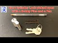 458. How to pick open a Euro cylinder door lock using 2 Bobby Pins [ Hair Clips ] and a Bic Biro Pen