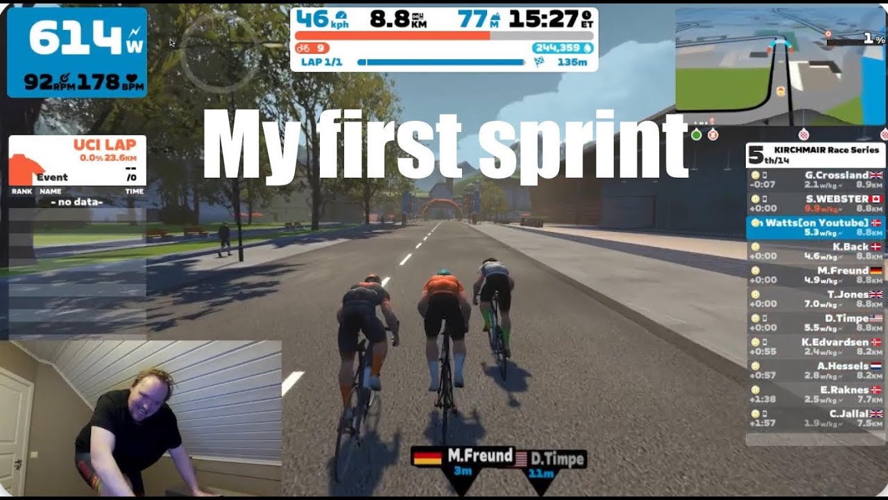 Zwift Race My First Bunch Sprint Youtube