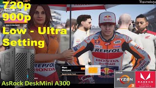 MotoGP 20 - AsRock DeskMini A300 with Ryzen 2200G Vega 8 (stock) 720p 900p