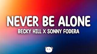 Becky Hill x Sonny Fodera - Never Be Alone (Lyrics)