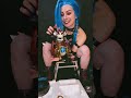 unboxing powder s wind up monkey in arcane jinx cosplay 💥 asmr arcanecosplay