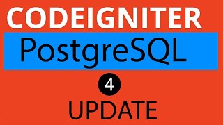 4 .Insert Update Delete using CodeIgniter and PostgreSQL | CodeIgniter PostgreSQL CRUD