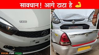 ACCIDENT OF MARUTI, TOYOTA, HYUNDAI CARS WITH TATA 🔥 PROVES BEST QUALITY OF TATA MOTORS