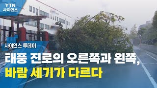 태풍 진로의 오른쪽과 왼쪽, 바람 세기가 다르다 / YTN 사이언스