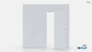 How to install a single door panel on an ECLISSE Syntesis Line pocket door system