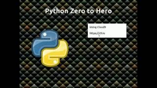 Python for beginnerss Zero to Hero Using Cloud9