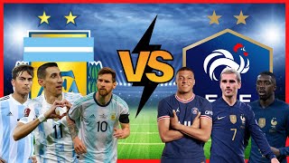 ( Messi , Dybala , Di María )  vs  ( Mbappe , Griezmann , Dembele ) Argentina France World Cup