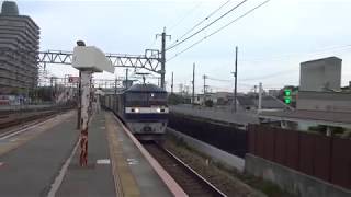 JR貨物 EF210-166号機（吹田）＋コキ24両　貨物列車63レ 2019.06.29