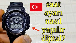 Saat Ayarı Nasıl Yapılır Dijital? | Set Sport Digital Watch (Turkish)?