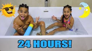24 HOURS CHALLENGE IN THE BATH!