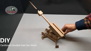 How to Make a Cardboard Howitzer that Shoots at Home | DIY Cardboard Crafts Model