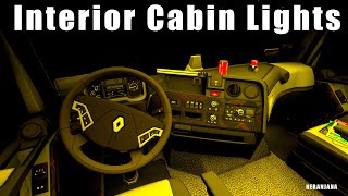 ETS2 Mods v1.43 | Interior Cabin Lights *16 Variants* | ETS2 Mods