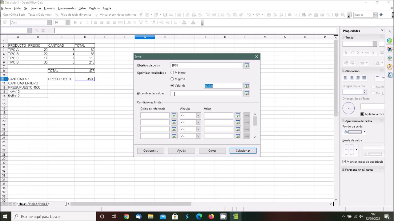 23 Openoffice Calc Solver Youtube
