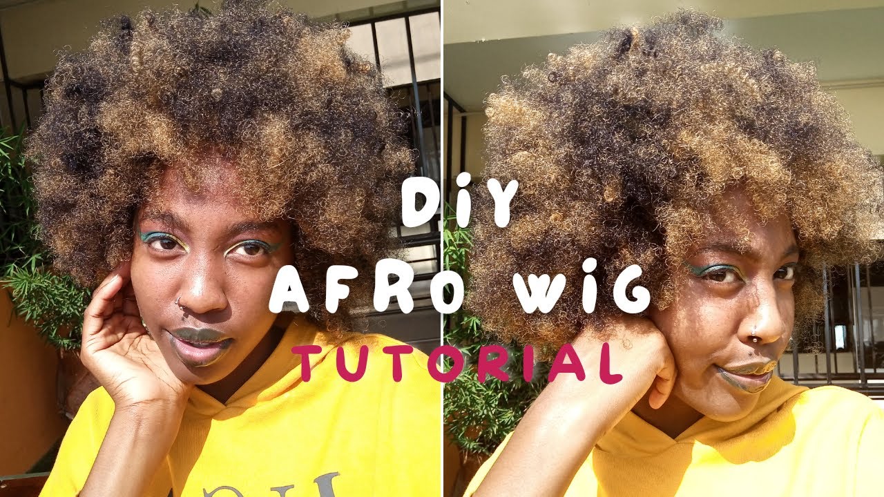 Diy Afro Wig Tutorial Youtube