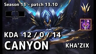 【KRサーバー/C1】DK Canyon カジックス(Kha'zix) VS HLE Clid リーシン(Leesin) JG - Patch13.10 KR Ranked【LoL】