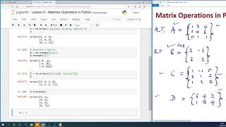 Lesson 5 - Matrix Operations in Python