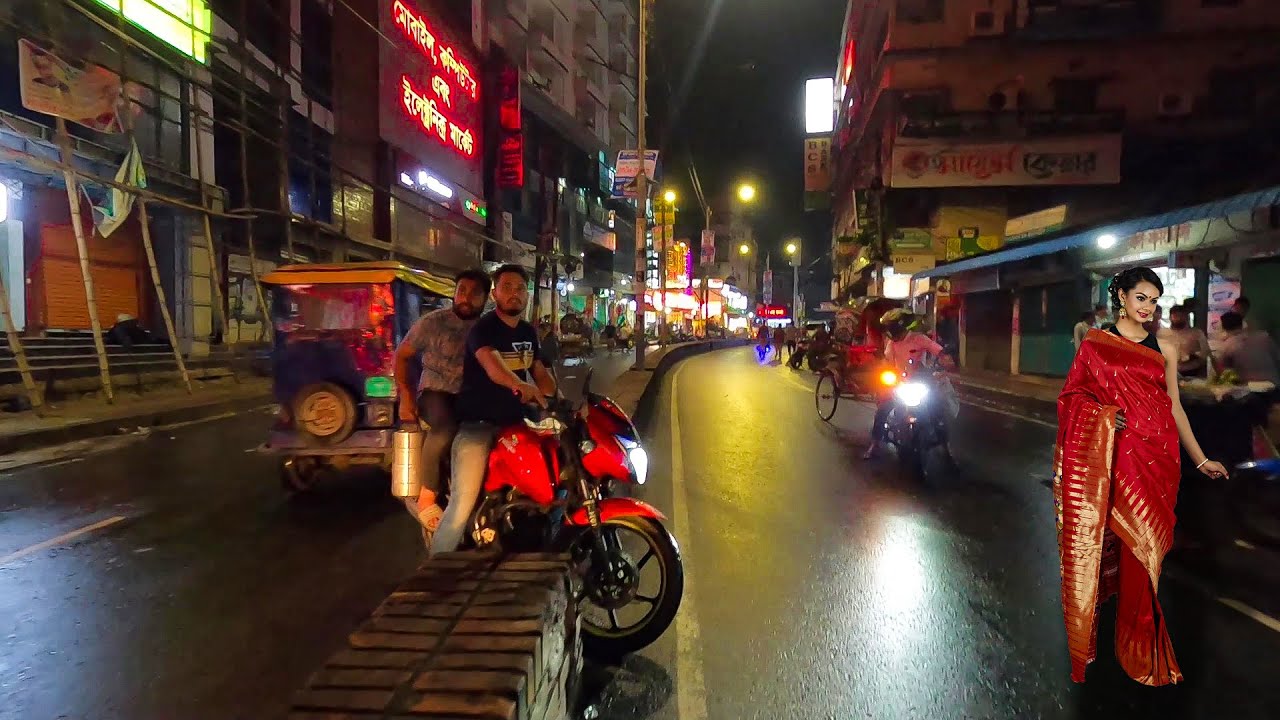 Night Walking 🇧🇩 Chowk Bazaar Chittagong City Bangladesh, Street ...