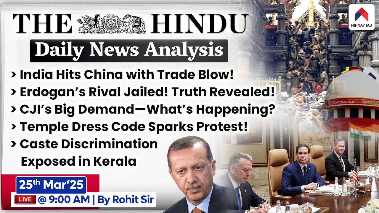 The Hindu Newspaper Analysis 25th March 25 Upsc Current Affairs