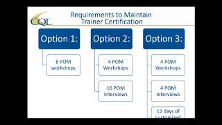 New CQL Certification Procedures