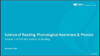 Science of Reading: Phonological Awareness & Phonics