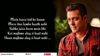 Main Taare Full Song (Lyrics) Salman Khan | Notebook