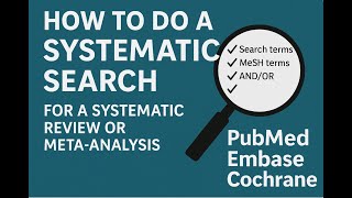 How to Do a Systematic Search for a Systematic Review or Meta-analysis | PubMed, Embase, Cochrane