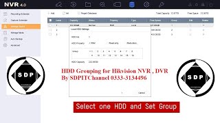 How to Configure HDD Group on Hikvision NVR,DVR GUI /DVR HDD grouping |cctv camera installation