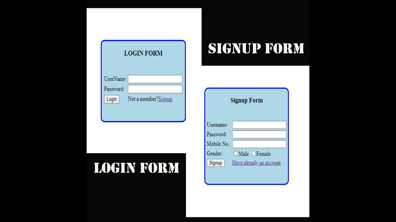 SIGNUPFORM In HTML For Beginners! - YouTube