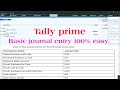 journal entry in tally prime | how to pass journal entry in tally prime | tally prime | journal